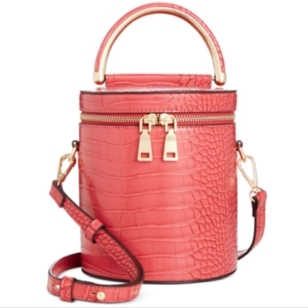 NWT INC Kaiah Drum Crossbody coral